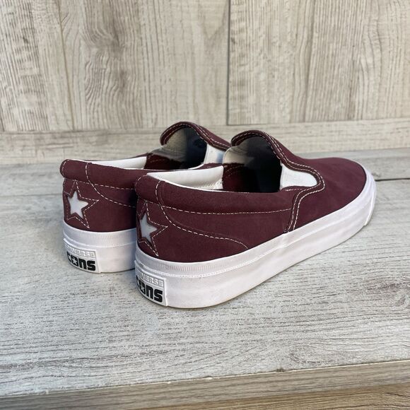 CONVERSE One Star CC Pro Suede Men’s 8 Women’s 9.5 Maroon Slip-On Skate Shoes